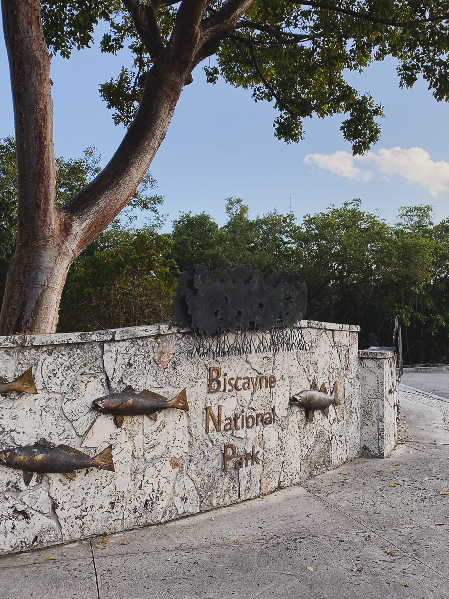 The entrance to Biscayne National Park
