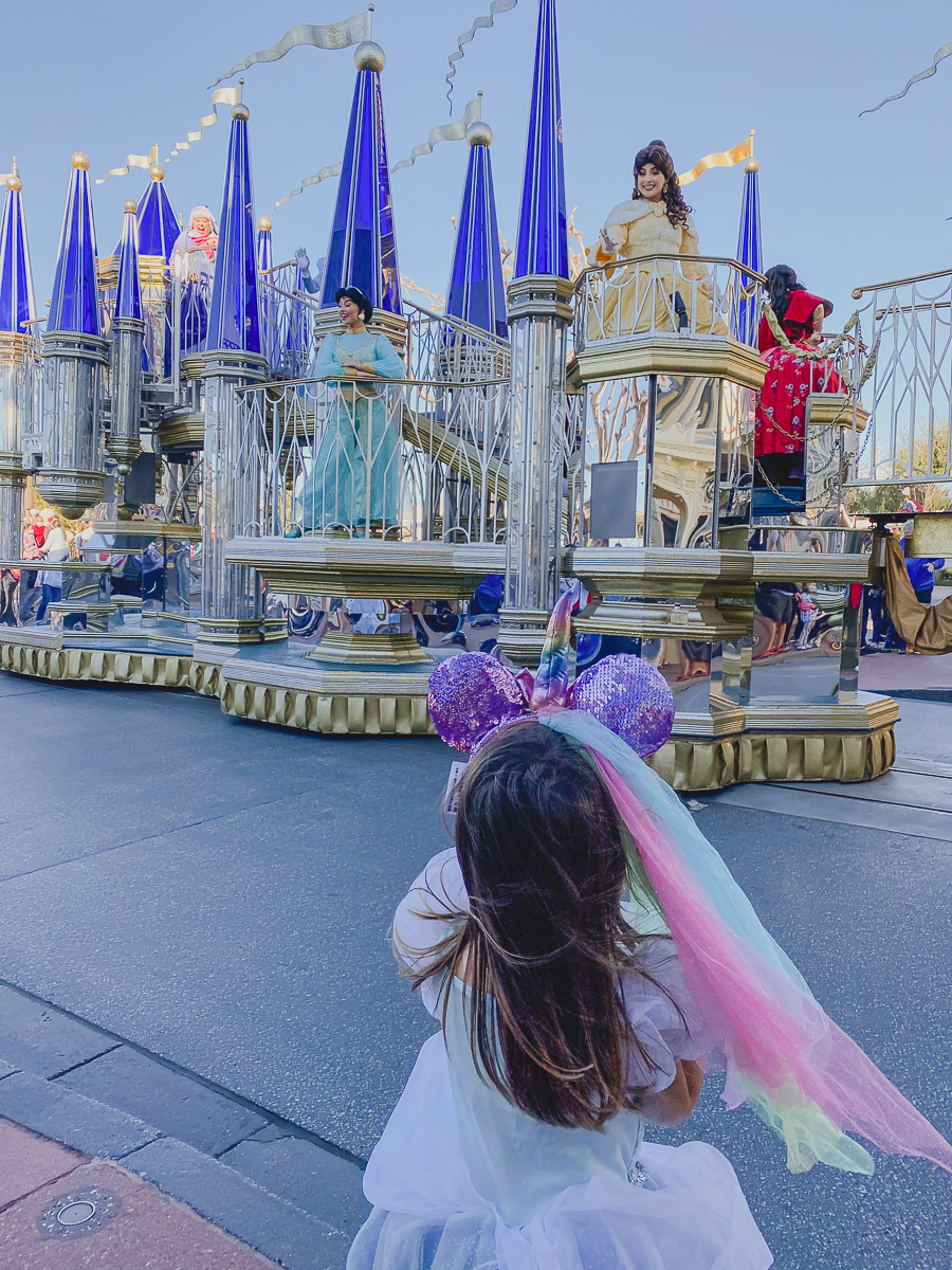 Disney World's Princess Calvacade at Magic Kingdom