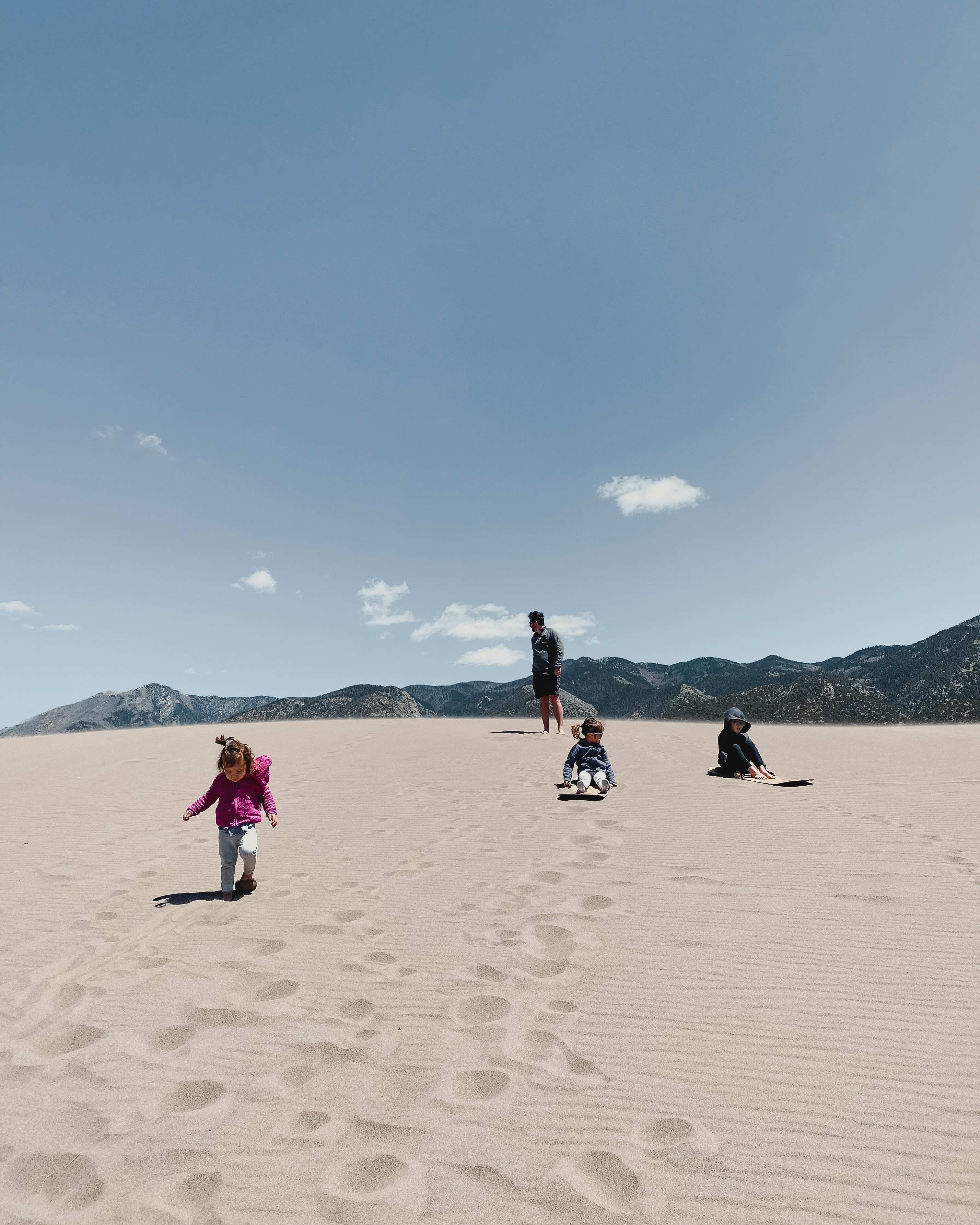 Sand Sledding in Great Sand Dunes National Park